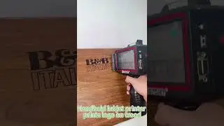Handheld inkjet printer prints logo on wood. #inkjetprinter #machine #mark #manufacturer #code