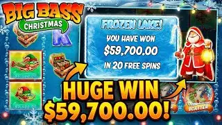 BIG WIN on Big Bass Christmas Frozen Lake! 🎣 Bonus Buy & Free Spins