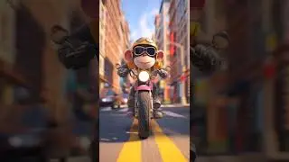 Monkey riding on a bike#monkey #aivideo #youtubeshorts #bike #monkeydrama#monkeyplay