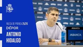 Rueda de prensa de Antonio Hidalgo tras el RC Deportivo 1-0 SD Eibar