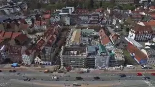 Drohnenflug zur Bauphase – Hotel Hafen Flensburg