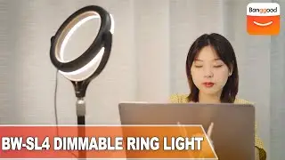 BlitzWolf&reg; BW-SL4 Dimmable Ring Light Night Light Desktop Selfie Phone Holder Bluetooth Live Vlog