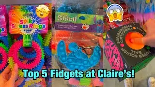 THE TOP 5 BEST FIDGETS TO BUY AT CLAIRE'S!😱😍*SO SATISFYING* #Shorts