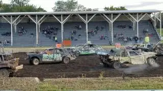 Full-size chain-stock car class Cannon Falls, MN Fall Cleanup demo derby 9/28/19