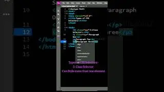 Types of CSS Selectors | Class Selector | CSS #coding #css #css3 #css3tutorial #css3code