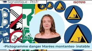 Pictogramme danger  Mar&eacute;es montantes