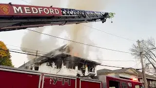 Ten people displaced after large fire at multi-family home in Medford, Massachusetts