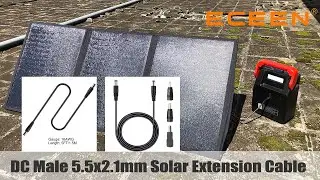 ECEEN DC Male to Male 5.5x2.1mm Solar Power Generator Extension Cable 16AWG Heavy Duty Wire 5FT/1.5M