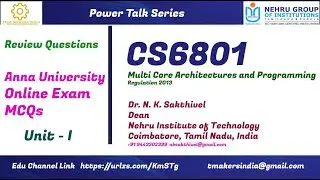 CS6801 | MCQs | Multiple Choice Questions | Anna University | Dr. N. K. Sakthivel