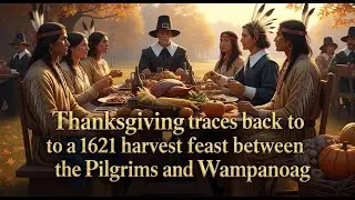 Thanksgiving traces back to a 1621 harvest feast between Pilgrims and Wampanoag