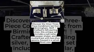 Silver three piece condiment set