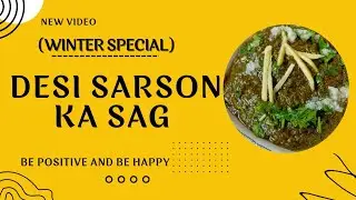 DESI SARSON KA SAAG☘️ |  TRADITIONAL PUNJABI WINTER SPECIAL RECIEPE✨️💗