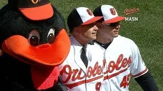 BOS@BAL: Admiral Winnefeld tosses first pitch