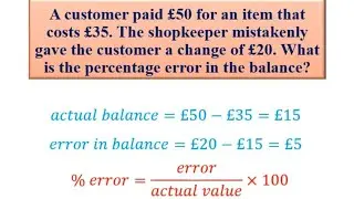 Percentage Error - GCSE - A level 