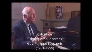 Extrait du Triptyque pour cordes de Guy-Philippe Luypaerts
