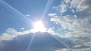 Strange Sun Rays Moving Back and Forth