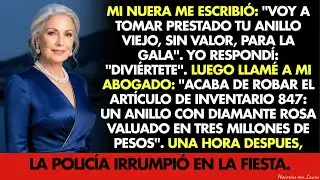 Mi nuera “tomó prestado” mi anillo “sin valor”… sin saber que valía tres millones de pesos.