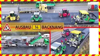 Dynapac MF2500CS, MH2500, Vögele Super1800-3i, Bomag, Hamm, Kipper - B14 Backnang, Dez. 2025. Teil 1