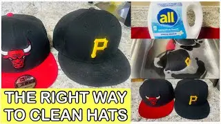 How to clean ANY hat without ruining it! Remove Stains and Sweat// Stephanie McQueen Cleaning