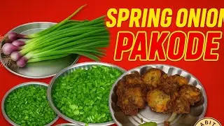 Hare Pyaz Ki Pakodi Recipe | Crispy Spring Onion Pakoda | Quick Tea Time Snack