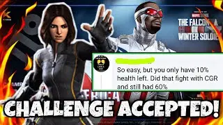 Challenge accepted! A boring video of Quake destroying Captain America Sam Wilson | MCOC