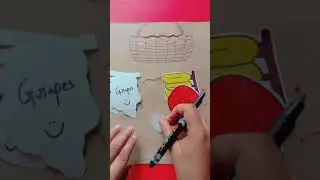 Fruit Basket ll Paper Fruit Basket Activities #short #drawing #viral #trending #youtube #videos #art