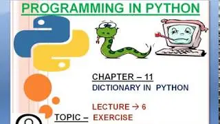 CHAPTER 11 :6.Exercise |Python Complete tutorial course in hindi for beginners|  