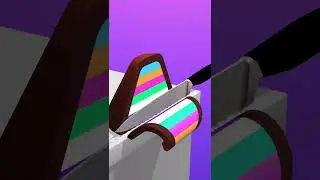 Satisfying Asmr Video Cutting a Chocolate rainbow #asmr #satisfying #funny #satisfyingames