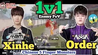 4AM Xinhe Vs Nv Order 1v1 TDM Battle 😱 • Xinhe PoV • Chinese 5 Finger Monsters of PMGC👹🔥