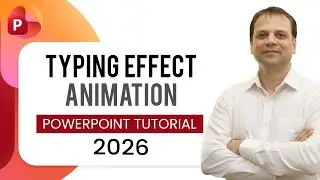 Typing Effect Animation in PowerPoint (2026) | Text Typing Animation Step-by-Step #powerpoint
