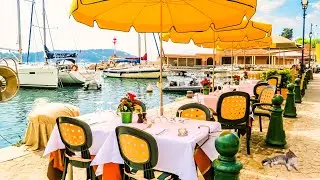 Morning Seaside Coffee Shop Ambience in France - Bossa Nova Music, Smooth Jazz, Ocean Wave