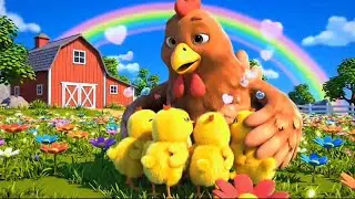 Five Little Chicks Song For Kids | 3D Animated Nursery Rhymes | Kids Songs & Rhymes