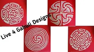 Gahuli Design Live 4 Jain Gahuli Design in Circle | #gahuli #gahulidesign #jaingahuli