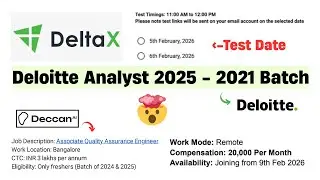 DeltaX Mega Hiring 2026/2025 | Direct Test Hiring 2025 | 2025 Batch Hiring Off Campus