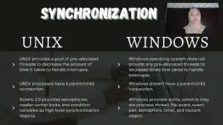 CSC520 - The different aspects of the Unix and Windows  operating systems