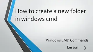 How to create a new folder in windows cmd