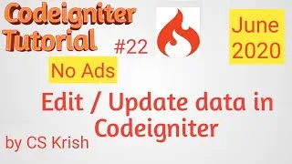 How To Edit / Update Data in Database Using Codeigniter