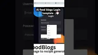 AIFoodBlogs| Login page using django | by Fatima