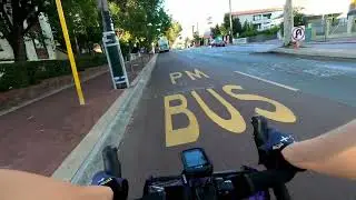 Cycling the afternoon bus lane (bikes allowed, cars not) - Beaufort Street -  Perth to Mt Lawley.