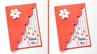 Easy & Beautiful Thank You Card |How to make Easy DIY Thank You Card | Thank You Greeting card| 2026