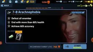 Chapter 7-8 Arachnophobia || end with more than 60% health || Achieve 60% accuracy || Coverfire