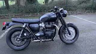 2024 Triumph Bonneville T120 Black with Motone Exhaust @motonecustoms @OfficialTriumph #triumph