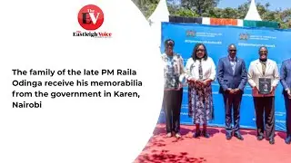 The family of the late PM Raila Odinga receive his memorabilia from the government in Karen, Nairobi