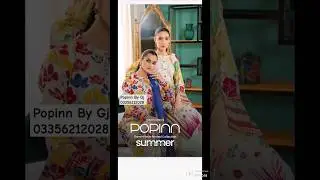 Popinn By Gull jee | Digital Printed Shirt | Multi Stripes Voil Dupatta.#gulljee #popinn #luxurylawn