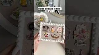 Disney pin board tutorial 🐭📌🤍 #disneypins #disneystore #diycrafts  #disneycollection #disney