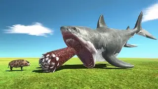 Baby Shark Megalodon vs All Units Modern Mammals 2000 Animal Revolt Battle Simulator