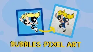 Pixel Art Drawing: Bubbles From &lsquo;The Powerpuff Girls&rsquo;