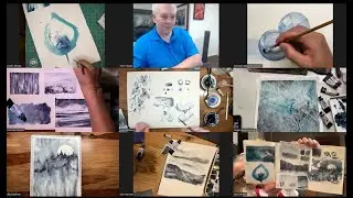 Thursday Live with John Cogley: Blues, Serene to Dramatic Watercolor Half Pan Set