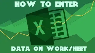HOW TO ENTER DATA ON WORKSHEET #excel #tutorial #7