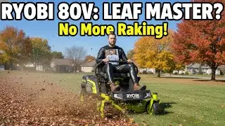 Mulching Leaves with Ryobi 80v Zero Turn - Life in the Yard